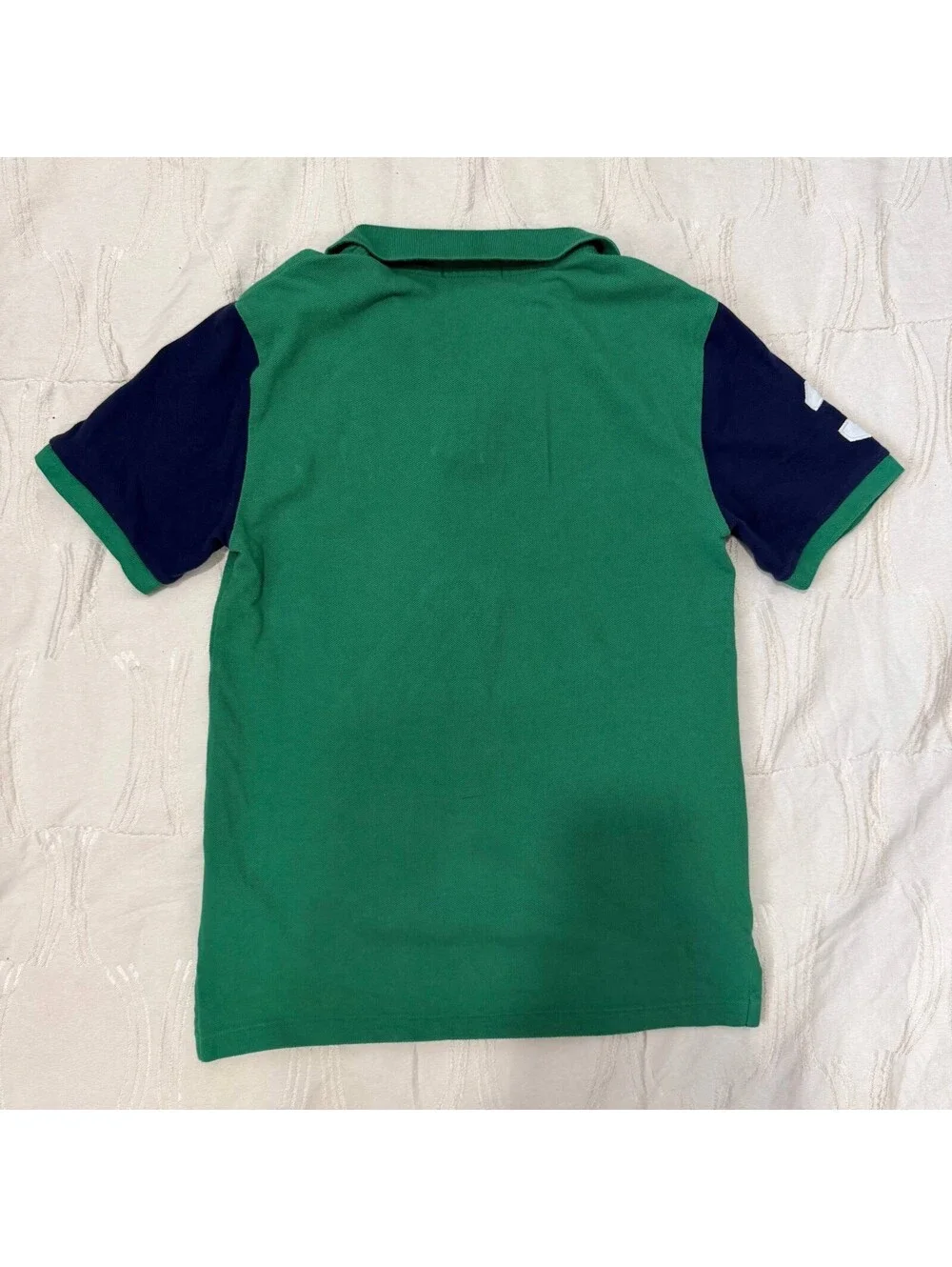 Polo Ralph Lauren Youth L 14-16 Green Big Pony Polo Shirt #3 Short Sleeve